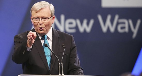 Kevin Rudd campaign launch 