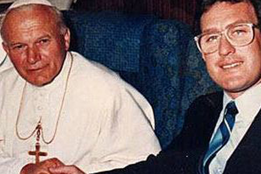 Michael Cooke with Pope John Paul II (2)