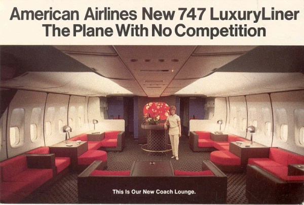 Flashback du jour. An economy class lounge in the 70s. It didn't last long either