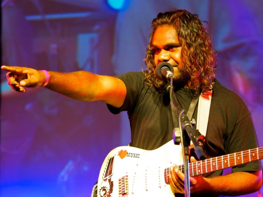 One of the stars of the Bush bands Bash - Angus Pearson of the Tableland Drifters